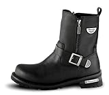 Milwaukee Motorcycle Clothing Company Afterburner Leather Men's Motorcycle Boots (Black, Size 9)