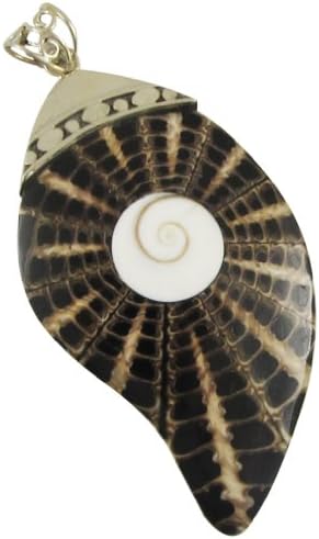 Huge 2-5/8" "Horn" Style Mosaic Shell & .925 Silver Pendant