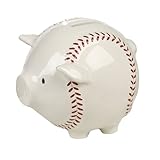 Grasslands Road Piggy Sport Bank, Gloss Ceramic, 4 by 5-Inch, Baseball