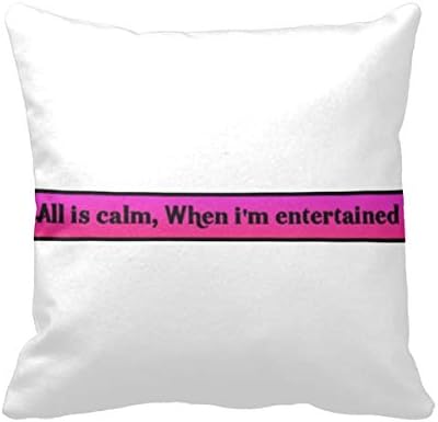 All Is Calm Humour. Square Cushion Cover Decorative Throw Pillow Covers