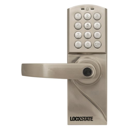 LockState LS-RDJ-L-S 10-Code Keyless Digital Door Lock, Left-Hand, Silver"
