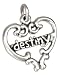 Sterling Silver Open Scroll Heart Charm with "Destiny" Message. Sterling Silver Open Scroll Heart Charm with "Destiny" Message.