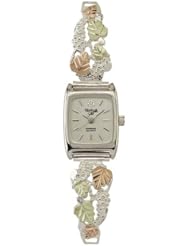 Black Hills Gold Analog White Dial Ladies Silver Watch 9-WB28-GS
