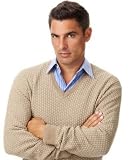 Tasso Elba Cotton Textured V-Neck Sweater