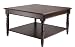 Winsome Wood Whitman Coffee Table, Square Top, Cappuccino Finish