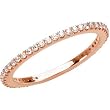 14K Rose Gold Diamond Wedding Band - 0.33 Ct.