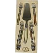 7 Piece Cake Set Laguiole Dubost Mineral Colors