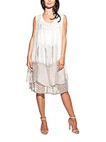 Laura Moretti Vestido (Blanco / Taupe)