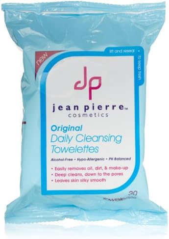 Jean Pierre Cosmetics Original Daily Cleansing Towelettes, 30 Count