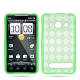 Neon Green TPU Candy Rubber Flexi Skin Case Cover for HTC Sprint Evo 4G Pho ....