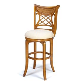 Hillsdale Glenmary 30-Inch Swivel Bar Stool, Oak Finish with Light Beige Fabric by Hillsdale Furniture