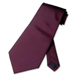 100% SILK Solid Eggplant Purple Neck Tie. Biagio Men's NeckTie
