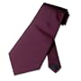 100% SILK Solid Eggplant Purple Neck Tie. Biagio Men's NeckTie