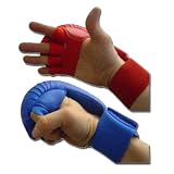 Best Quality Karate Sparring Gloves PU In Two Colours Red and Blue Sizes Small To X-Large (Pair)