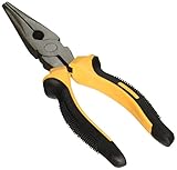 uxcell ニードル ノーズプライヤー 8" 長 ツートン プラスチック コーティングされた グリップ ストレート ツール