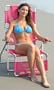 Ostrich 3 N 1 Beach Chair Lounge - Pink Color