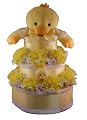 Yellow Duck 3 Tier Diaper Cake w/ Pampers Swaddlers, Large Lovie Blanket & Wrist Rattle, and Precious Cargo Baby Apparel and Accessories