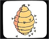 Mouse Pad with beehive, honeybee, flying