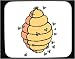 Mouse Pad with beehive, honeybee, flying