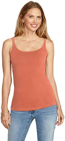 Eddie Bauer Womens Layering Cami - Solid, Dusty Coral L Regular