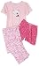 Cinema Etoile Women's 3-Piece Short Sleeve Smitten Kitten Pajama Set