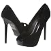 Breckelles Women's High Heel Suede Platform Open Toe Pumps Size: 8 Color: Black