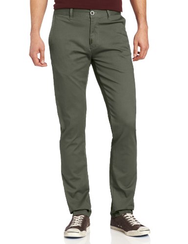 LRG Men's Core Collection Short Sleeve Chino Pant, Olive Drab, 32 On Sale