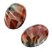 Vintage German Glass Faceted Cabochons Beads Brown Tortoise 18mm X 25mm (2 Beads)