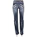 Sexy Couture Women's S127-PB Light Distress Embroidered Mid-Rise Bootcut Jeans