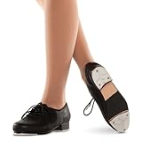 Danshuz Womens Size 10.5 Black Leather Upper Lace Up Dance Tap Shoe