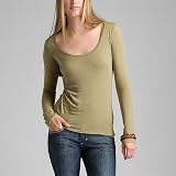 Alternative O60070 L/S Deep Scoop Tee