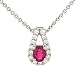Oval Ruby (.50ct) and Pave Diamond (.22ct) Pendant