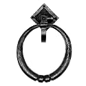 Acorn Iron Art Sienna Towel Ring, 5-1/2" W x 3-1/2" D x 8-1/8" H, Antique Pewter (shown in Black Iron)