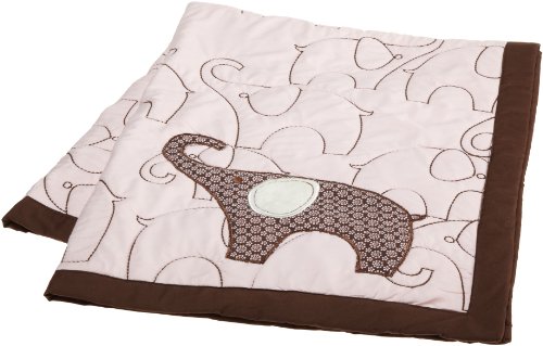 Carter's Pink Elephant Quilt - Pink Choc - 36 X 45