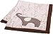 Carter's Pink Elephant Quilt, Pink/Choc, 36 X 45