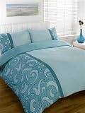 Double Bed Duvet Cover Set Barolo Duck Egg