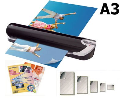 Olympia Laminiergerät A325 für A3 + 85 Laminierfolien und Fotopapier, 96 tlg.