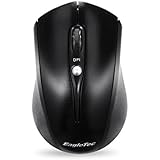 EagleTec MR3M2449 2.4GHz Wireless Optical Mouse, Switchable DPI 1000/1500/2000, with Nano USB Receiver (Black Color)