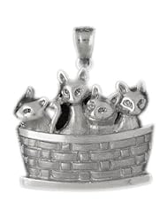 Clevereves 14K White Gold Pendant Cat 7.5 - Gram(s)