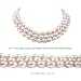 Jewelry : Triple Strand 16-18 Inches 8-9mm White Oval Shape Freshwater Cultured Pearl Necklace