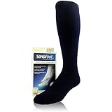 SensiFoot 8-15 mmHg Unisex Knee High Diabetic Mild Support Sock Size: Large, Color: Black