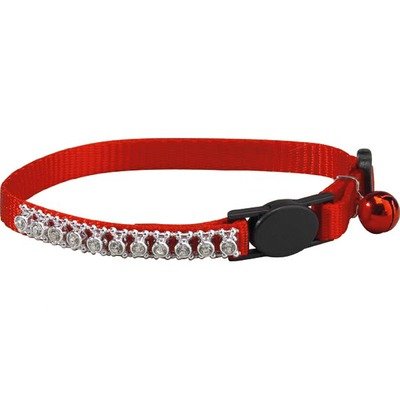 Cover image : East Side Collection Nylon Rhinestone Cat Collar, 3/8-Inch, Pink