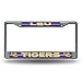 Rico Industries NCAA LSU Tigers Classic Bling License Plate Chrome Frame 12