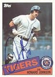 Howard Johnson Autographed / Signed 1985 Topps Detroit Tigers Card #192
