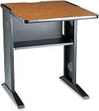 Safco 1934 Fax/Printer Stand with Reversible Woodgrain Top, 24w x 28d x 30h, Black