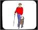 Mouse Pad with blind, dog, labrador, guide, working, canine, retriever
