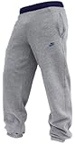 Nike Mens Fleece Cuffed Tracksuit Bottoms (Grey/Navy) (XL)