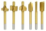 Gyros 6-Piece HSS Router Bit Set, 1/8 shanks