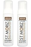 St. Moriz Instant Self Tanning Mousse Medium 200Ml - Pack of 2