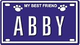 Pet Supplies : Abby Dog Plate for Pet Carriers or Cages